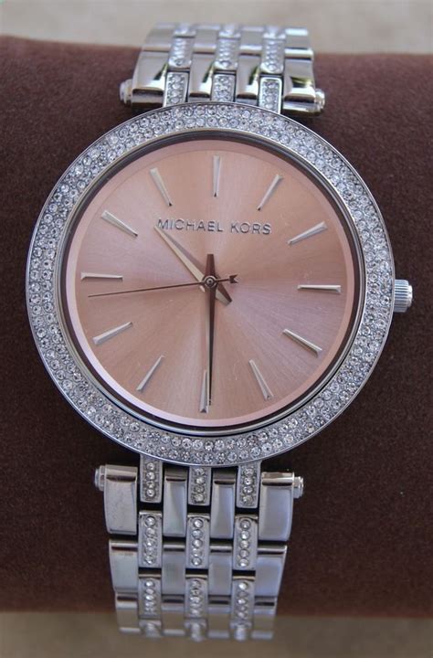 Michael Kors MK3218 Ladies Darci Rose & Silver Glitz Watch.